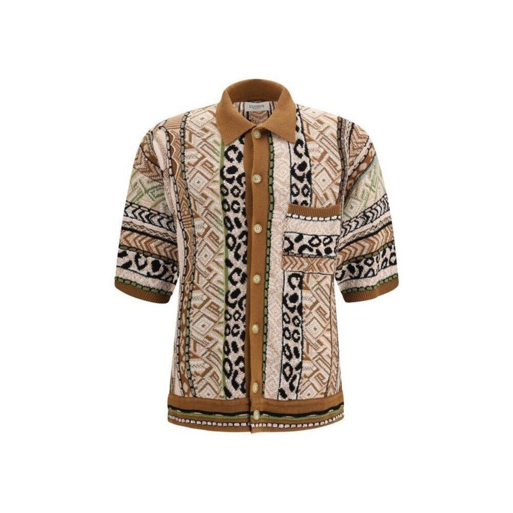 Laneus Cotton Pattern Shirt Men Multicolor Shirts